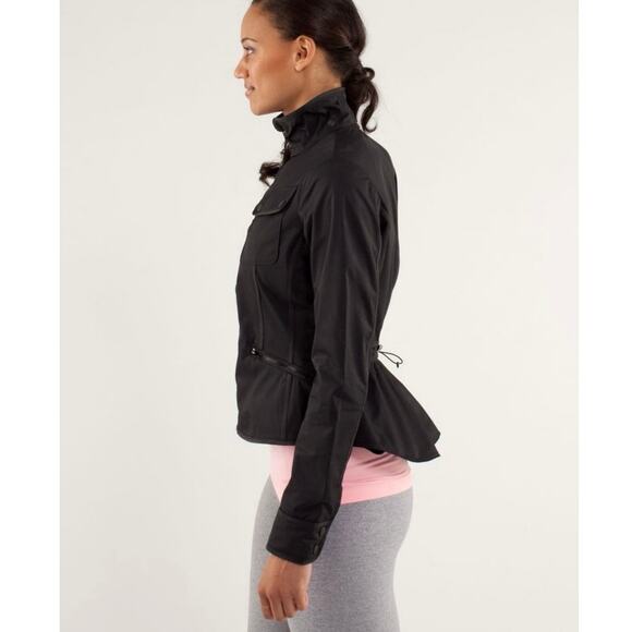 Lululemon Athletica Out and About Jacket Black Women’s Size 6 Hooded Zip Front - Picture 8 of 10